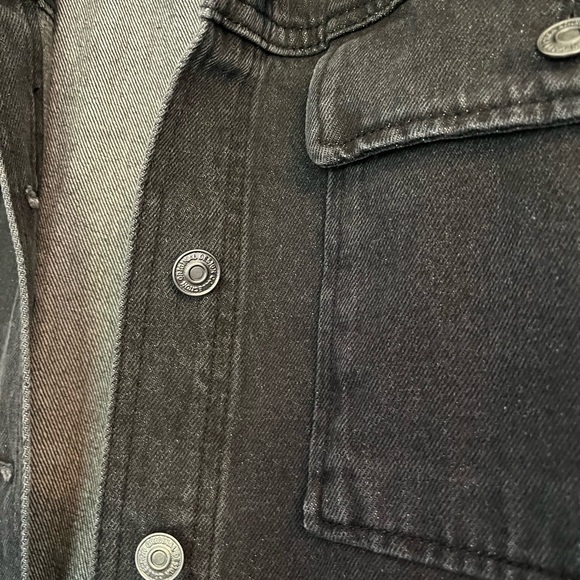 SO Denim & Plaid Mixed Media Jacket - Oversized Size S - NWT - Picture 5 of 7